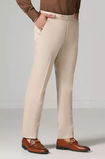 Beige work wear trousers