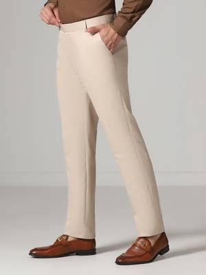 Beige work wear trousers 4