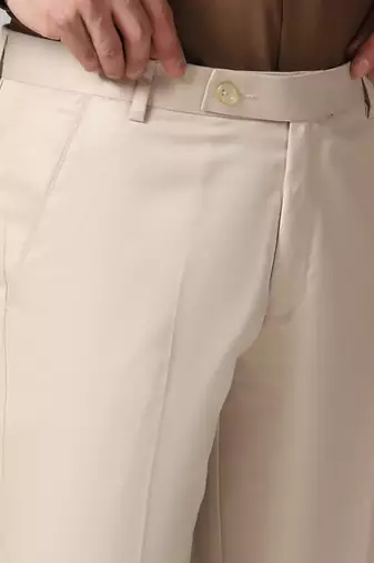 Beige work wear trousers