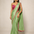 Designer Chinon Saree Decorated With Readymade Sequence Lace  And Contrast Sequence Embroidered Unstitched  Blouse Piece