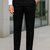 Black regular work wear trousers