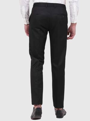 Black regular work wear trousers 2
