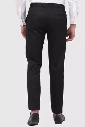 Black regular work wear trousers