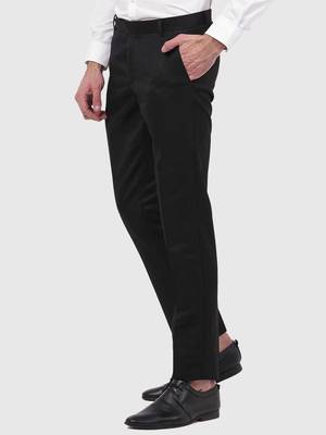 Black regular work wear trousers 3