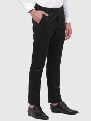 Black regular work wear trousers 4