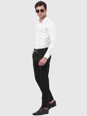 Black regular work wear trousers 5