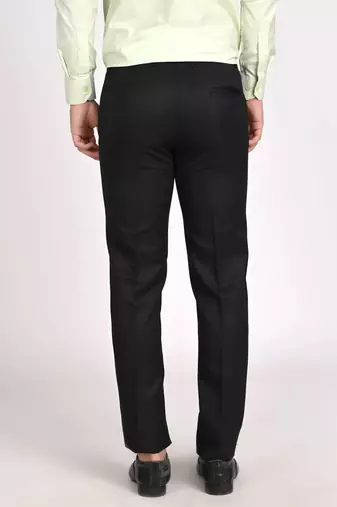 Black regular work wear trousers