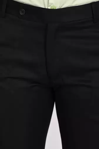Black regular work wear trousers
