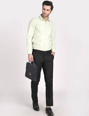 Black regular work wear trousers 5