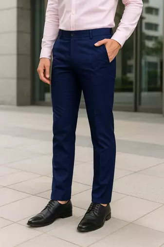 Blue formal trousers
