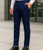 Blue formal trousers