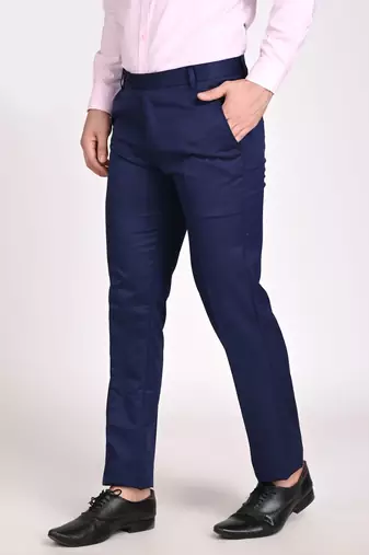 Blue formal trousers