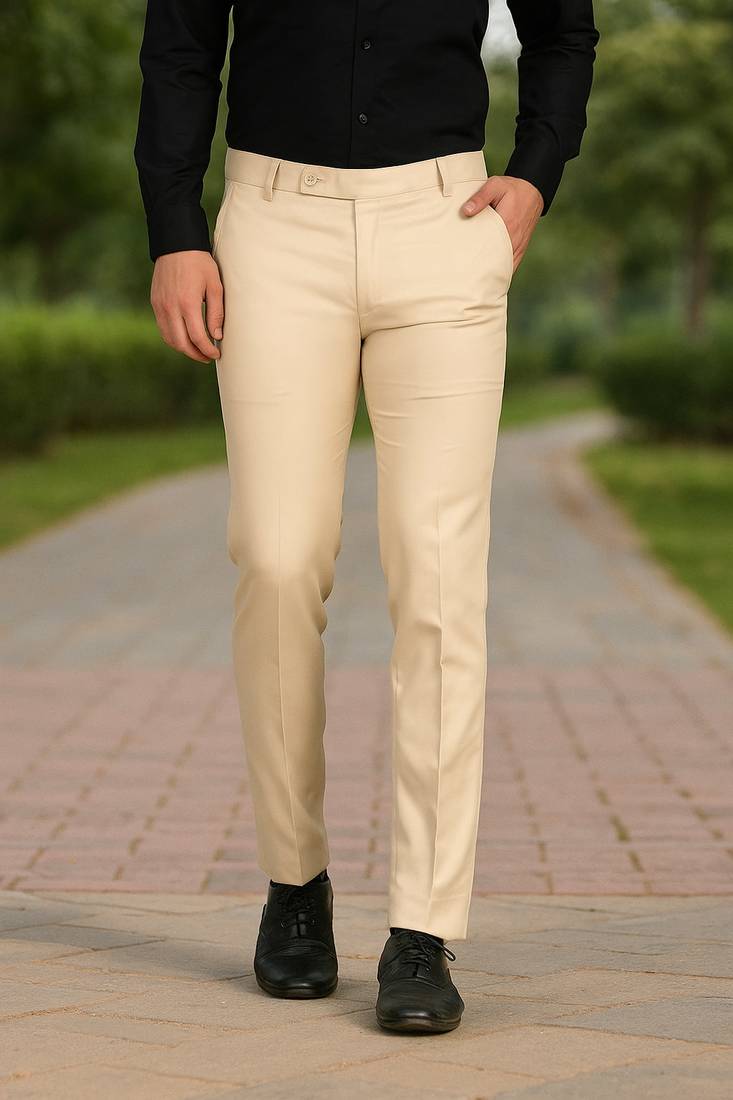 Beige trousers