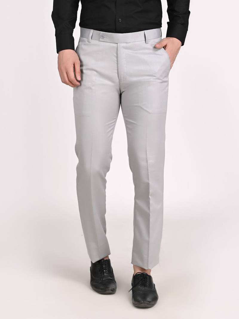 Grey formal trousers
