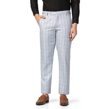 Blue checkered trousers 1