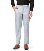 Blue checkered trousers