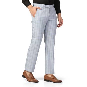 Blue checkered trousers 3