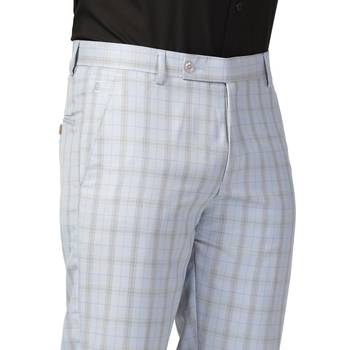 Blue checkered trousers 5