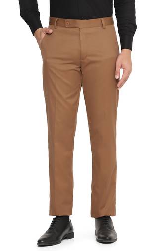 Brown formal trousers