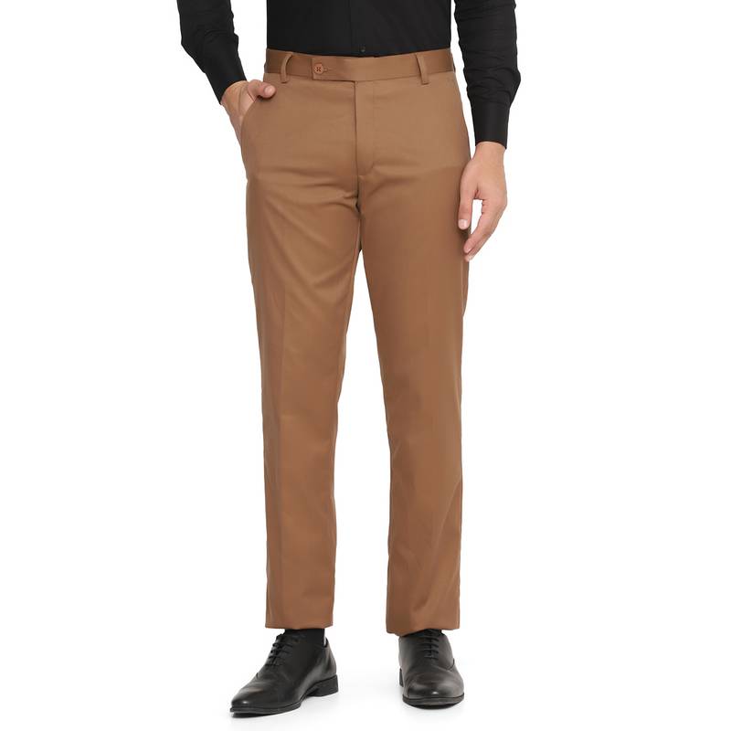 Brown formal trousers