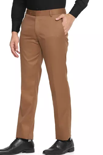 Brown formal trousers