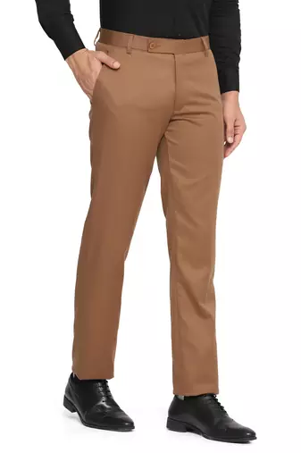 Brown formal trousers