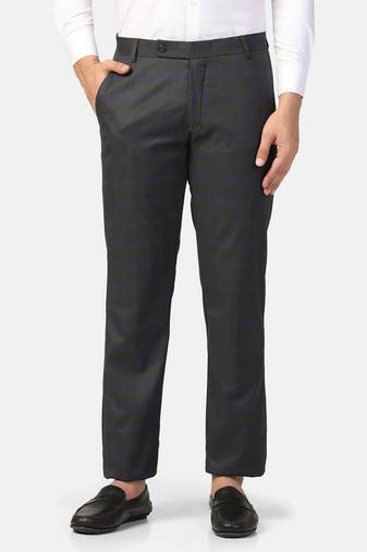 Navy blue checkered trousers