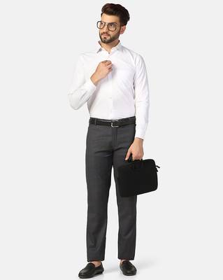 Navy blue checkered trousers 5