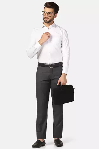 Navy blue checkered trousers