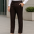 Brown solid trousers for men