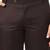 Brown solid trousers for men