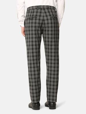 Black checkered formal trousers 2
