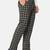 Black checkered formal trousers