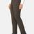 Brown checkered formal trousers