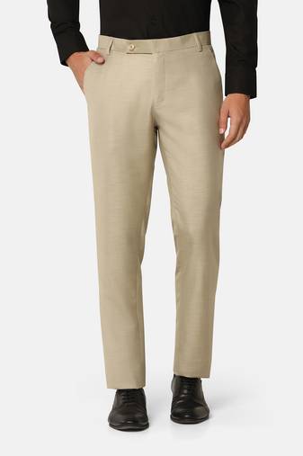Beige formal trousers