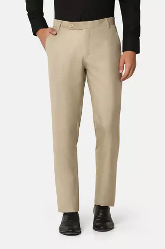Beige formal trousers