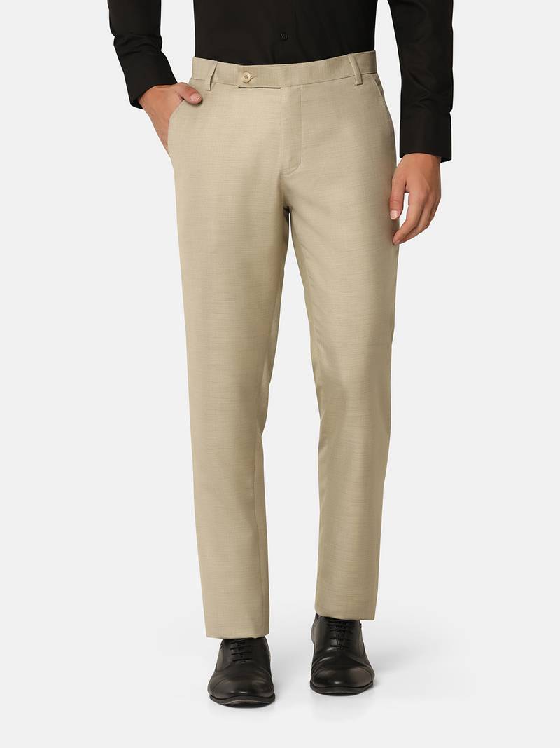 Beige formal trousers