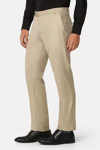 Beige formal trousers