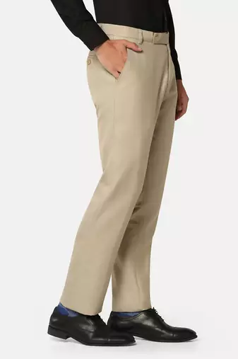 Beige formal trousers