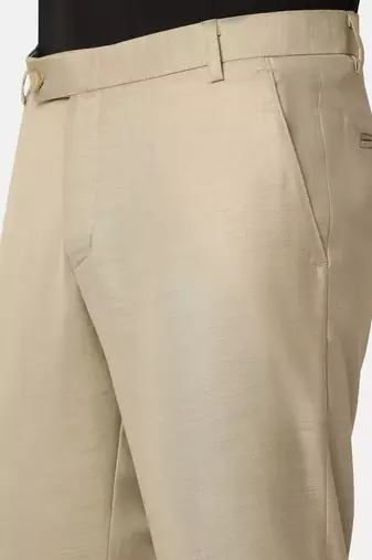 Beige formal trousers