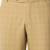 Beige checkered formal trousers