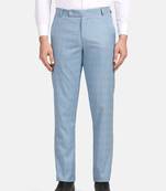 Blue checkered trousers