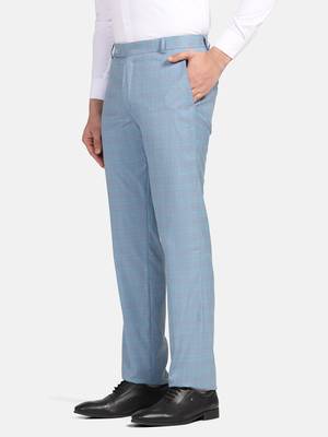 Blue checkered trousers 3