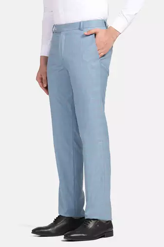 Blue checkered trousers