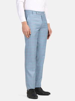 Blue checkered trousers 5