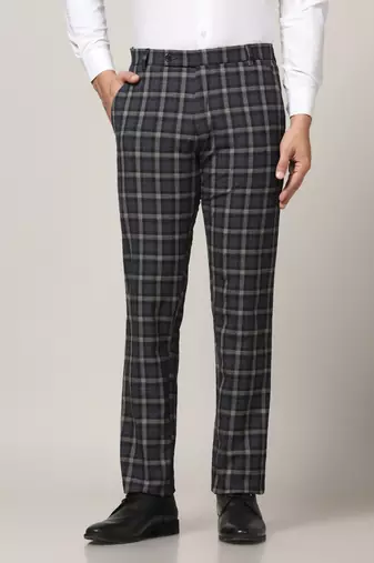 Black checkered trousers