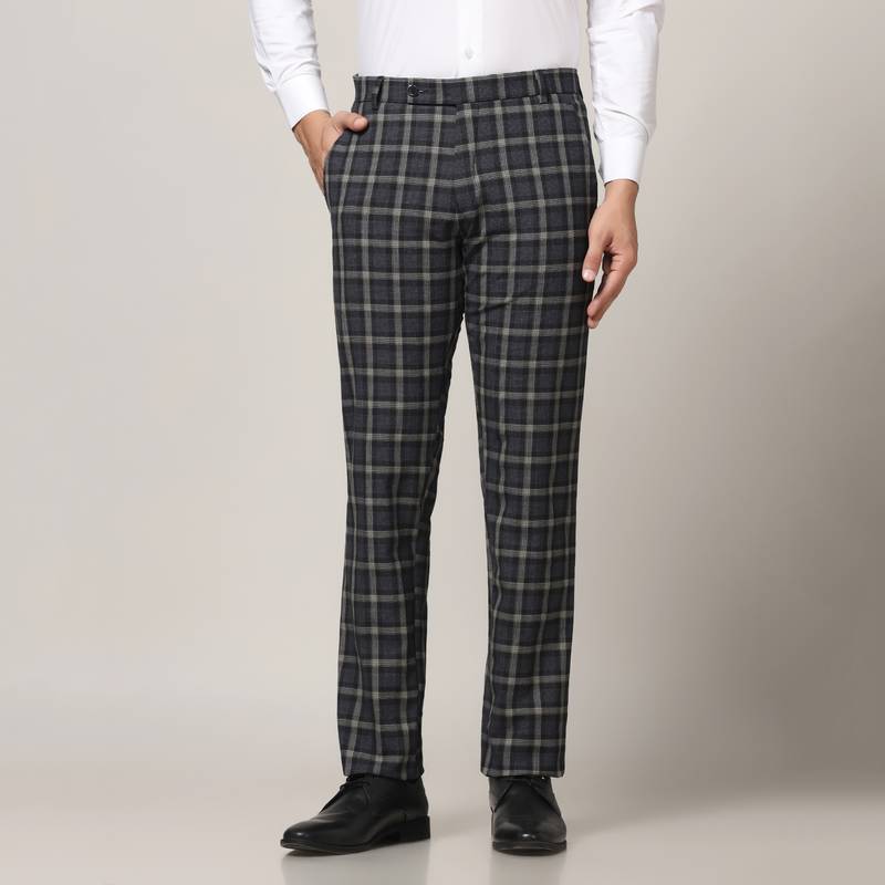 Black checkered trousers