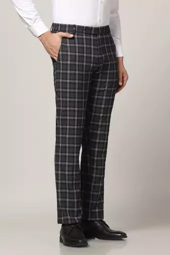 Black checkered trousers