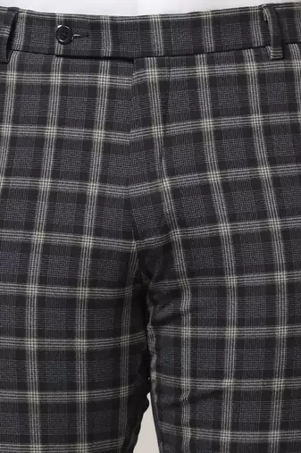 Black checkered trousers