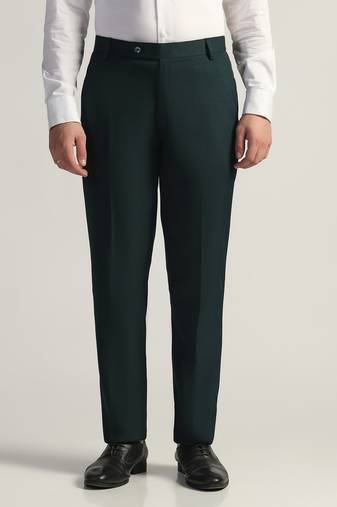 Green formal trousers
